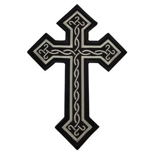 Patch brodé thermocollant Croix Chrétienne Religieuse, design personnalisé pour chapeaux et vêtements, en tissu sergé écologique - Product Image 2