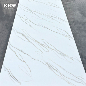 แผงหินอ่อนสีขาวหินเทียม KKR ไร้ซิลิกาแผ่นใหญ่ดัดแปลงแผ่นพื้นผิวแข็งอะคริลิคบริสุทธิ์สําหรับเคาน์เตอร์ - Product Image 4