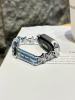 Bracelet en cuir véritable souple et respirant avec boucle ardillon pour Mi Band 10/9/8 – Confort et style cowboy