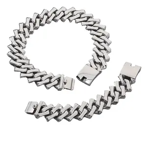 32mm unique jewelry 2024 trends stainless steel bracelet necklace wholesale jewelry fashion jewelry sets