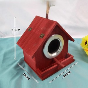 Outdoor Wooden Bird House with predator Nesting Box Wild Bird Viewing Hanging <b>Gap</b> Garden Bird Feeding Rural Cottage - Product Image 4