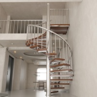 Escalier en colimaçon, escalier intérieur, escalier en métal, escalier d'occasion, escalier en aluminium, escalier modulaire, escalier intérieur à LED