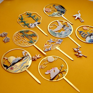 ท็อปเปอร์เค้กอะคริลิค รูปน้ำผึ้งและของหวาน สไตล์จีน สำหรับเทศกาลไหว้พระจันทร์ ตกแต่งเค้ก รูปกระต่าย - Product Image 5