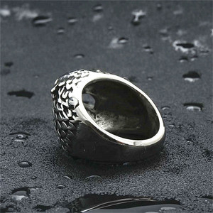 Bague Aigle pour Homme en Acier Inoxydable Argenté Style Rétro Punk Bijou Cadeau 26038 - Product Image 2