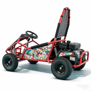 Kart à pédales tout-terrain <span class=keywords><strong>électrique</strong></span> et à essence 2 roues motrices, 98cc, 4 temps, puissance 500-<span class=keywords><strong>800W</strong></span>, vitesse maximale 25 km/h - Product Image 2