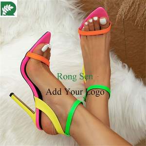 Sandalias <span class=keywords><strong>Zapatos</strong></span> Mujer Saltos Moda Cordones Tiras Hebilla Correa Nuevos Tacones Para Damas - Product Image 2