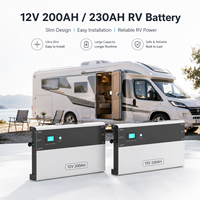 Baterai Lifepo4 12 Volt 200AH 230AH Dilengkapi BMS BT Layar LCD Baterai Penyimpanan Energi RV