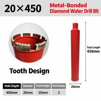 Jeu de 7 forets diamantés à tige hexagonale M14 TEBAK, forets à trous profonds pour béton, maçonnerie, carrelage, porcelaine
