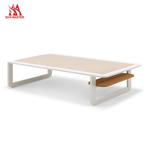 Lujo Moderno Patio Muebles Hotel Jardín Salón Juegos Sofás de aluminio Impermeable al aire libre de madera de teca Sofá Set - Product Image 6