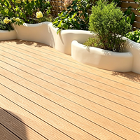 Plancher de terrasse en WPC co-extrudé simple face, antidérapant, résistant à l'humidité, antirouille, emboîtable, design carré Hyundai