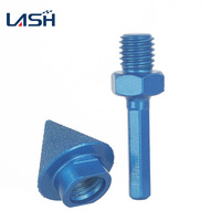 Jeu de 9 scies cloches diamantées brasées épaissies de 6mm/8mm/10mm/20mm/25mm/35mm/50mm avec tige de connexion en aluminium pour perceuse électrique