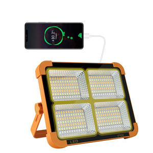 Solar impermeable al aire libre portátil de emergencia de carga USB LED lámpara de Camping de alta potencia luces de patio soporte de suelo Luz de inundación - Product Image 1