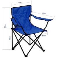 Chaise de camping pliable moderne avec porte-gobelet et sac extérieur, en tissu Oxford 600D et structure en acier, idéale pour le camping, la randonnée et l'école