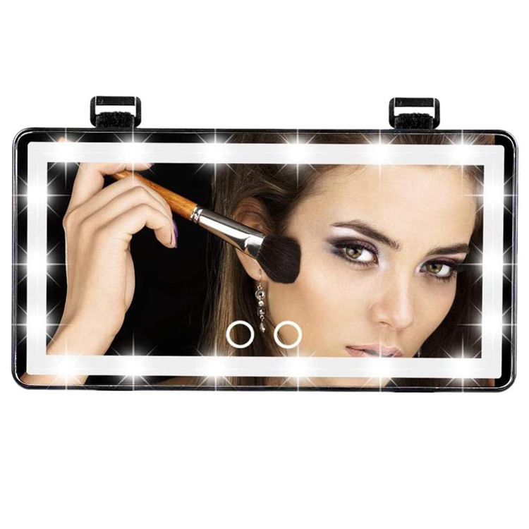 Перезаряжаемое светодиодное Автомобильное Зеркало для туалетного столика с подсветкой, дорожное зеркало для макияжа для автомобиля, зеркало для туалетного столика