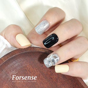 Luxe 3d Bling Strass Presse sur Ongles Haute Qualité À La Main Court Carré <span class=keywords><strong>Faux</strong></span> Ongles pour Femmes Noir <span class=keywords><strong>Beige</strong></span> Conceptions <span class=keywords><strong>Faux</strong></span> Ongles - Product Image 3