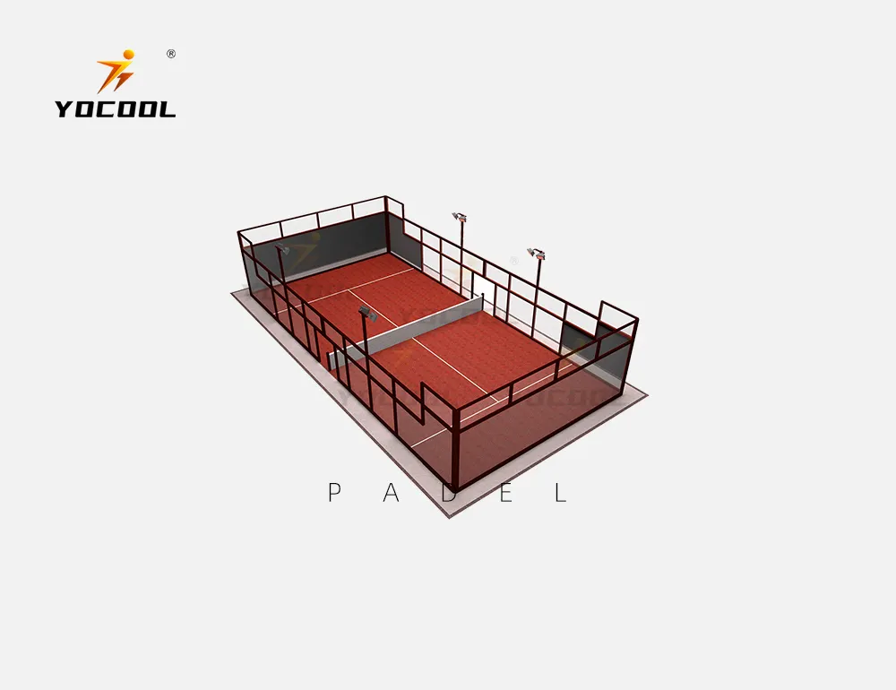 2023 YOCOOL Professional High Quality Custom Color Paddle durable Outdoor Indoor Panoramic Padel Tennis Court