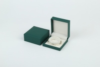 Grüne benutzer definierte Luxus Hochzeits papier Vorschlag rosa Boxen Ohrring quadratische Ring Box Schmuck Verpackungs box
