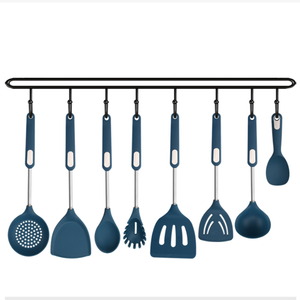 Juego <span class=keywords><strong>de</strong></span> <span class=keywords><strong>Utensilios</strong></span> <span class=keywords><strong>de</strong></span> <span class=keywords><strong>Cocina</strong></span> <span class=keywords><strong>de</strong></span> <span class=keywords><strong>Silicona</strong></span> Ecológicos <span class=keywords><strong>de</strong></span> Alta Gama para Uso Doméstico, Compatible con Inducción, Mango <span class=keywords><strong>de</strong></span> Acero Inoxidable - Product Image 4