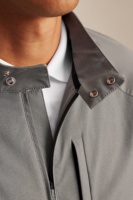 Veste de golf sportive pour homme, inspirée des circuits de golf, tissu premium, coupe athlétique, col montant, respirante, coupe-vent, couleur anthracite