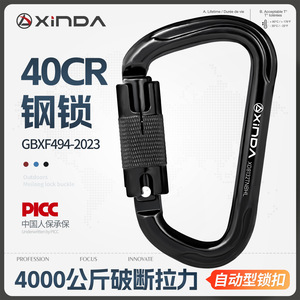 Xinda D-Type Steel <b>Lock</b> 40CR High Strength For Climbing Rescue Equipment - Product Image 5