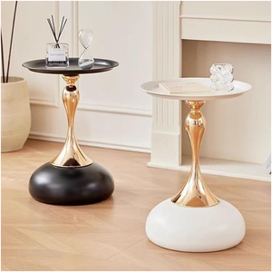 Hiện đại bán buôn thương mại hình sắt cơ sở Bàn cà phê Side End bàn tròn - Product Image 1