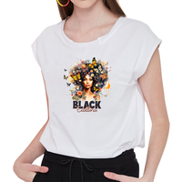 Noir histoire méga fer patchs transfert de chaleur impression Afro femme enseignant matière autocollants bricolage Appliques pour vêtements