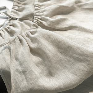 Robes de plage sans manches de couleur unie robe d'été en lin et coton grande taille pour femmes - Product Image 5