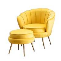 Chaise de salle à manger convertible de luxe en plastique et bois, livraison rapide, revêtement en velours, forme coquille de lotus/huître pour salon
