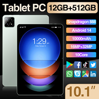 Yeni 10.1\" Pad6s Android 14 Tablet 10000mAh Pil 12GB RAM 512GB ROM Çift Ön/Arka Kameralar 5G WiFi Hızlı MTK 4G