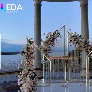 LEDA Exquisite Arch <b>Stand</b> Crystal Beads Curtain <b>Backdrop</b> Crystal Hanging Wedding Arch Frame <b>Stand</b> for Wedding Decoration - Product Image 4