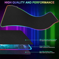 Tapis de souris de jeu sans fil lumineux RGB personnalisable Factory XL, surface en caoutchouc naturel, plusieurs tailles, PC