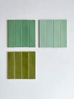 Briques artisanales vert clair style Mid-century Modern, carreaux muraux décoratifs pour restaurants rétro, magasins de vêtements et boutiques