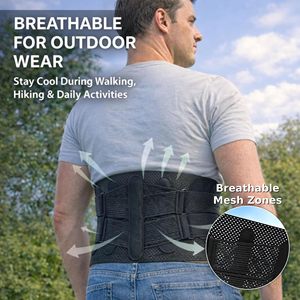 Soporte <span class=keywords><strong>Lumbar</strong></span> de Doble Tensión Directo de Fábrica, Cinturón de Soporte para la Espalda Baja y Media para Trabajo, Levantamiento de Pesas y Uso Diario - Product Image 3