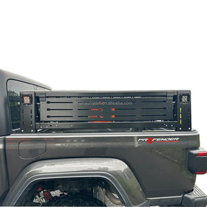 Barres transversales de toit Jeep Gladiator Garde-corps de protection en acier pour lit de ramassage Cadre anti-roulis Feux modifiés avec support arrière - Product Image 4