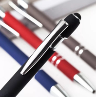 Stylo bille en métal au toucher doux avec logo personnalisé et motif animal, finition gravée au laser, cadeaux promotionnels multifonctionnels