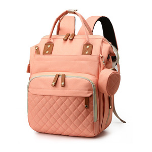 2025 moda mamá bolsas de pañales conjunto mochila bebé pañal al por mayor cambiar cama mamá bolsa de pañales - Product Image 1