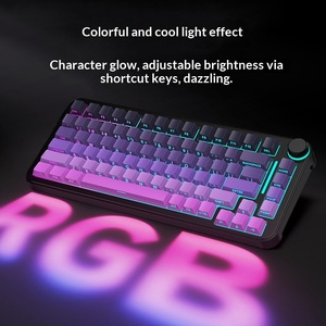 <span class=keywords><strong>Clavier</strong></span> mécanique sans <span class=keywords><strong>fil</strong></span> à échange à chaud, RGB, trois modes, personnalisable, BT, <span class=keywords><strong>avec</strong></span> touches gravées latéralement, pour le gaming – Vente chaude usine - Product Image 3