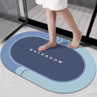 Tapis de bain rond super absorbant à taille personnalisée Tapis de salle de bain à la boue de diatomée à séchage rapide