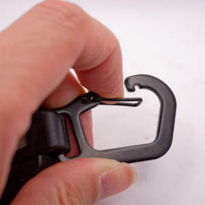 Garantie de qualité Anti-perte Mousqueton tactique en ABS Porte-badge à enrouleur avec cordon métallique rétractable 45g 151mmx42mmx16mm - Product Image 4