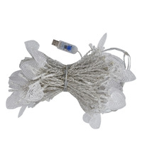 Guirlande lumineuse LED en forme de cœur pour Noël, 2m, IP44, à intensité variable, pour mariages, anniversaires, propositions de mariage, guirlande lumineuse tendance