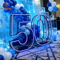 Lettres géantes lumineuses RGB à installer facilement, 3 pieds, 4 pieds, chiffres lumineux pour proposition de mariage, anniversaire, fête, décoration d'événements