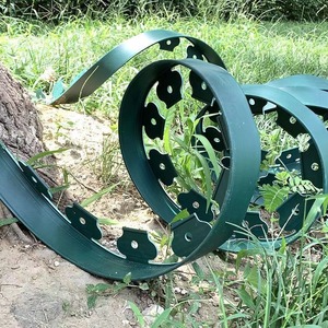 Barrera de raíces en forma de L de plástico verde resistente a la oxidación Haihua para jardinería y paisajismo, para dividir césped y jardín. - Product Image 1