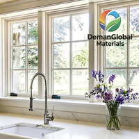 Accesorios para Puertas y Ventanas, Ventanas Francesas Abatibles Victorianas de Aleación de Aluminio, Doble Vidrio Templado, Insonorizadas y con Aislamiento Térmico