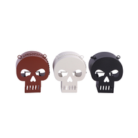 Lanterne décorative gothique effrayante en métal en forme de crâne pour Halloween, idéale pour maison hantée, bar, fête, utilisation intérieure et extérieure