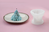 Geometrische Berggipfel-Silikonform für Kerzen, Eisberg-Form 3D Low-Poly-Wachsgussform für DIY-Heimdekoration und Basteln