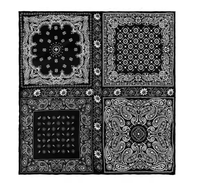 Op maat gemaakte multifunctionele modieuze retro paisley polyester vierkante sjaal voor dagelijks gebruik, decoratieve neksjaal