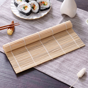 Estera de caña rodante de <span class=keywords><strong>sushi</strong></span> de bambú blanco verde - Product Image 2