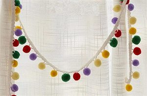 Boule de pompon en tissu, 5 pièces, bricolage artisanal, pompon arc-en-ciel, garniture frange, dentelle pour robe, jupe, rideau d'extension - Product Image 5