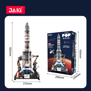 Jaki Bán Buôn Kích Thước Lớn Điện Tử Tự Làm Xây Dựng Đồ Chơi Đặt Bình Minh Vinh Quang Tên Lửa Mô Hình Với Ánh Sáng Xây Dựng Gạch Cho Trẻ Em - Product Image 3