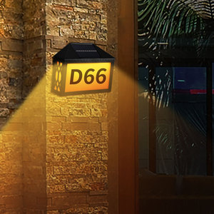 IP65 Solar Powered Waterproof House Numbers RGB <b>Light</b> LED Address <b>Sign</b> Outdoor Lighting Wall Lamp for Home Yard Street Garden - Product Image 3